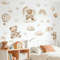 Boho Teddy Bear Balloon Watercolor Wall Sticker Nursery Kids Room Vinyl Decal Decor 3