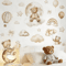 Boho Teddy Bear Balloon Watercolor Wall Sticker Nursery Kids Room Vinyl Decal Decor 6