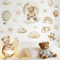 Boho Teddy Bear Balloon Watercolor Wall Sticker Nursery Kids Room Vinyl Decal Decor 6