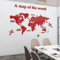 3D Acrylic World Map Wall Sticker Modern Crystal Wall Decor For Home Office 4