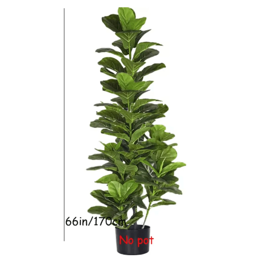 150cm Artificial Fiddle Leaf Fig Tree Large Faux Ficus Lyrata Plant For Home Office Decor 1