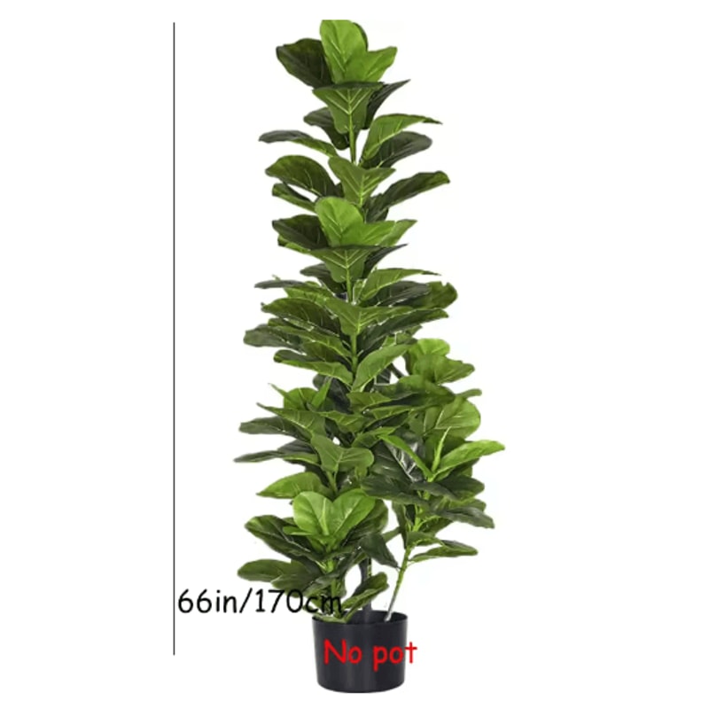 150cm Artificial Fiddle Leaf Fig Tree Large Faux Ficus Lyrata Plant For Home Office Decor 1