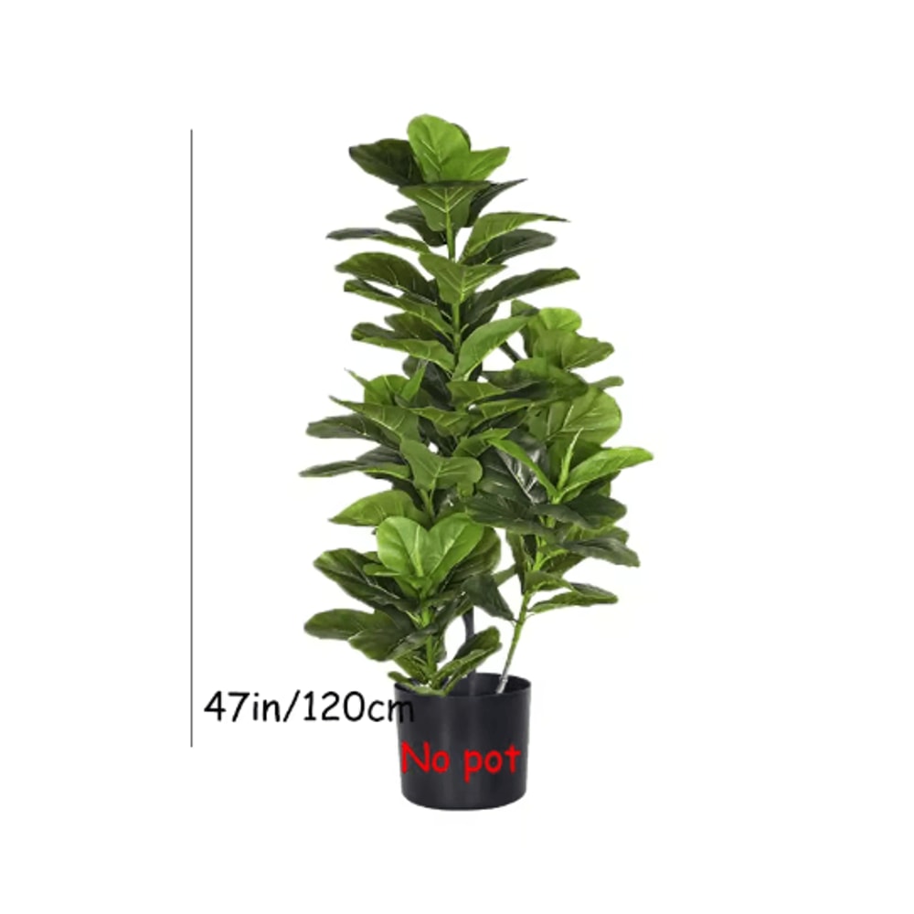150cm Artificial Fiddle Leaf Fig Tree Large Faux Ficus Lyrata Plant For Home Office Decor 3