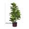 150cm Artificial Fiddle Leaf Fig Tree Large Faux Ficus Lyrata Plant For Home Office Decor 3