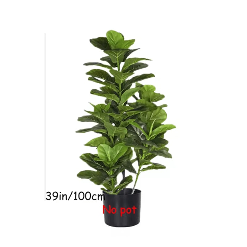 150cm Artificial Fiddle Leaf Fig Tree Large Faux Ficus Lyrata Plant For Home Office Decor 4