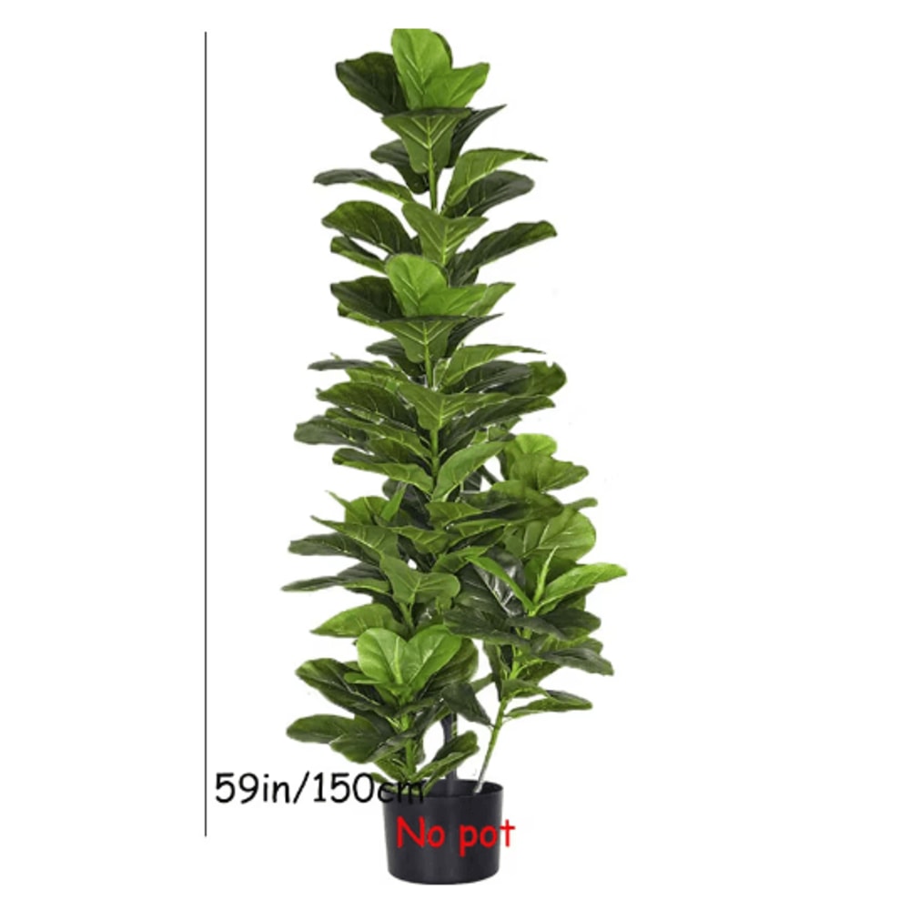 150cm Artificial Fiddle Leaf Fig Tree Large Faux Ficus Lyrata Plant For Home Office Decor 6