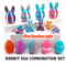 3D Printed Easter Rabbit Ornament With Egg Cute Desk Decor Kids Gift 1