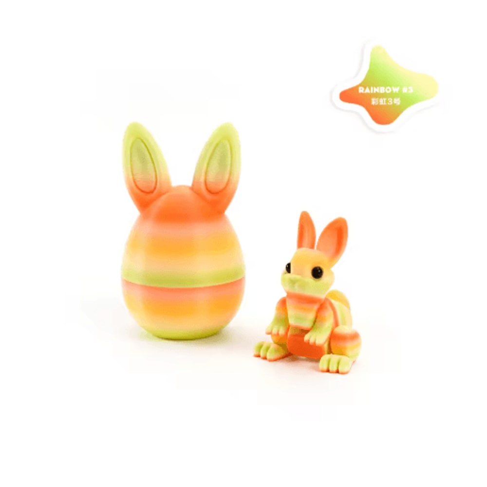 3D Printed Easter Rabbit Ornament With Egg Cute Desk Decor Kids Gift 12