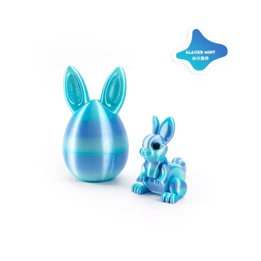 3D Printed Easter Rabbit Ornament With Egg Cute Desk Decor Kids Gift 15
