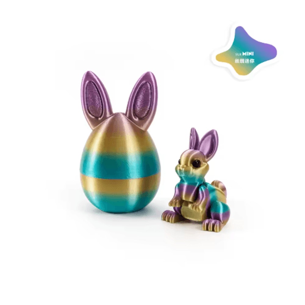 3D Printed Easter Rabbit Ornament With Egg Cute Desk Decor Kids Gift 6