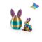 3D Printed Easter Rabbit Ornament With Egg Cute Desk Decor Kids Gift 6