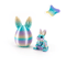 3D Printed Easter Rabbit Ornament With Egg Cute Desk Decor Kids Gift 8