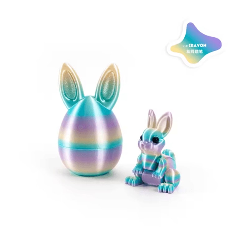3D Printed Easter Rabbit Ornament With Egg Cute Desk Decor Kids Gift 8