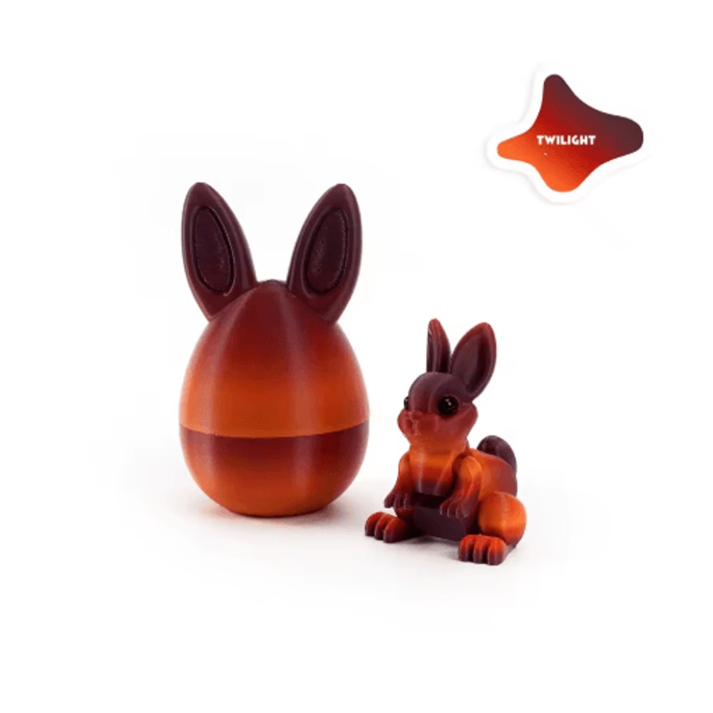 3D Printed Easter Rabbit Ornament With Egg Cute Desk Decor Kids Gift 9