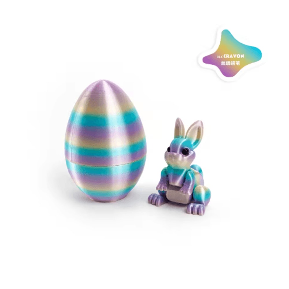 3D Printed Easter Rabbit Ornament With Egg Cute Desk Decor Kids Gift 18