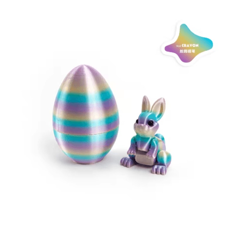3D Printed Easter Rabbit Ornament With Egg Cute Desk Decor Kids Gift 18