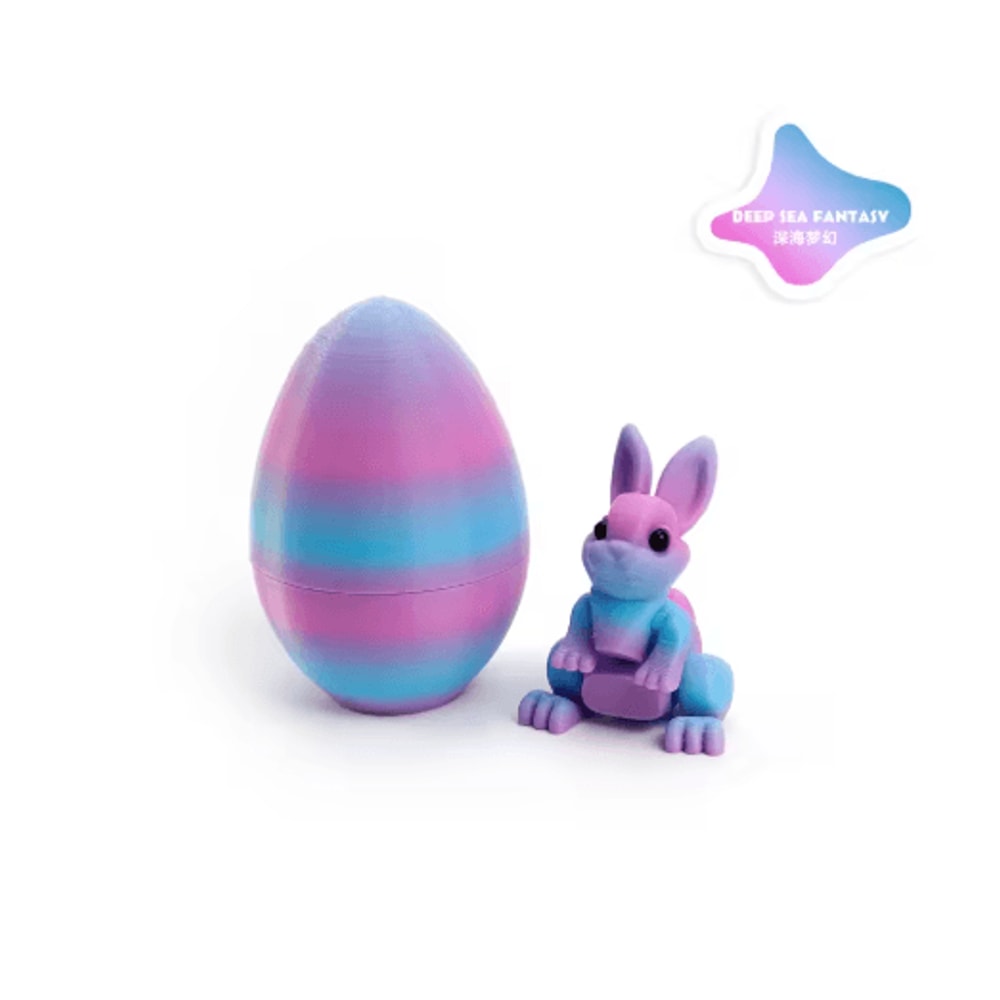 3D Printed Easter Rabbit Ornament With Egg Cute Desk Decor Kids Gift 21