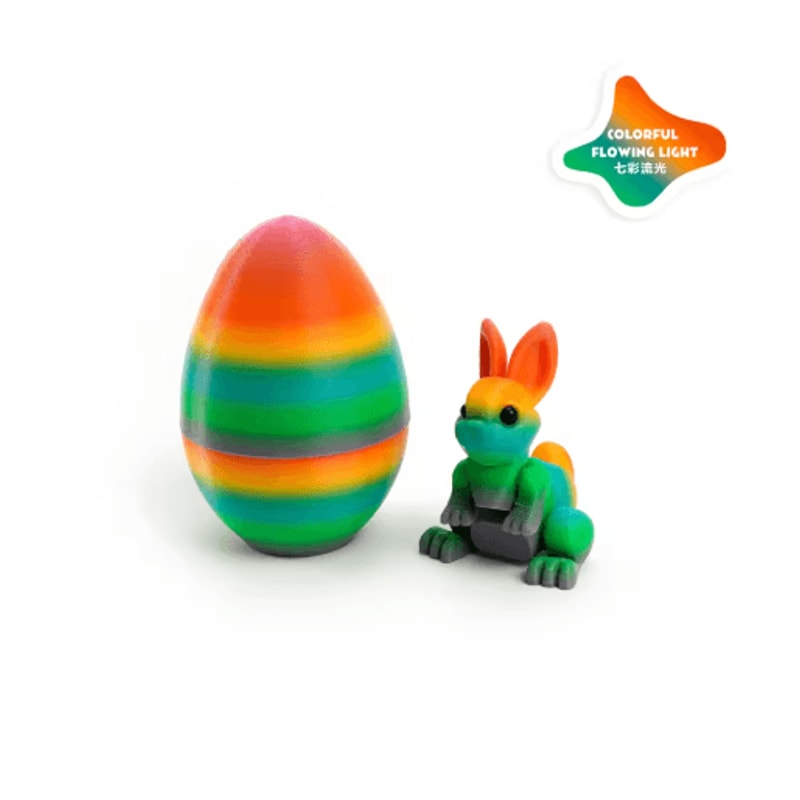 3D Printed Easter Rabbit Ornament With Egg Cute Desk Decor Kids Gift 23