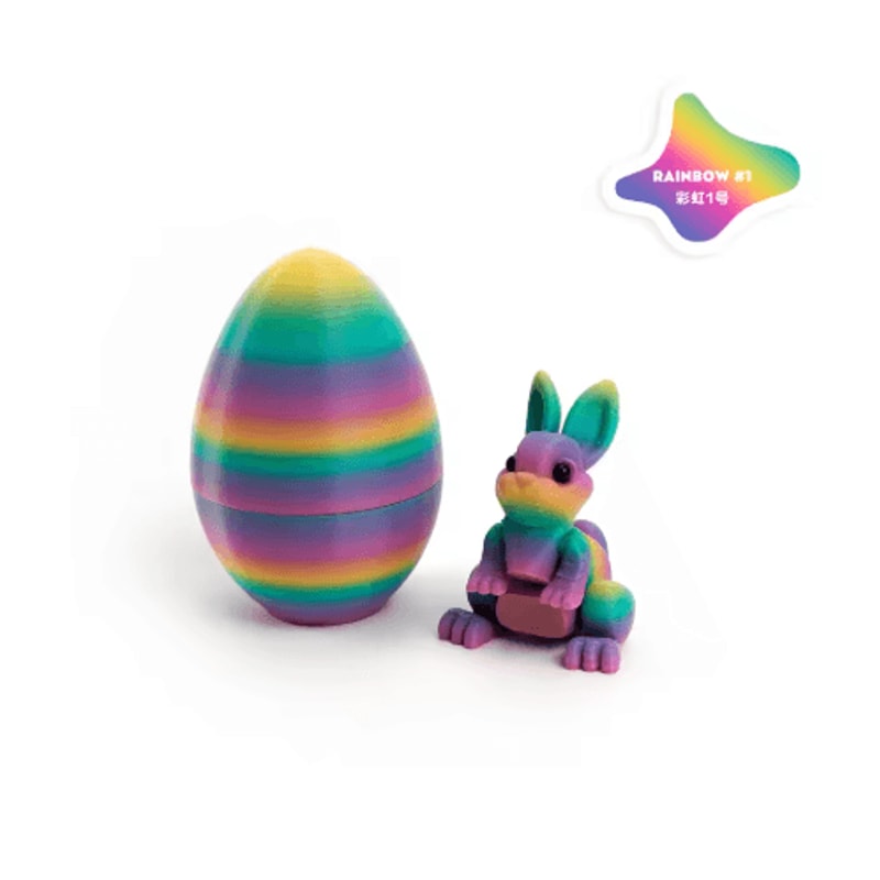 3D Printed Easter Rabbit Ornament With Egg Cute Desk Decor Kids Gift 25