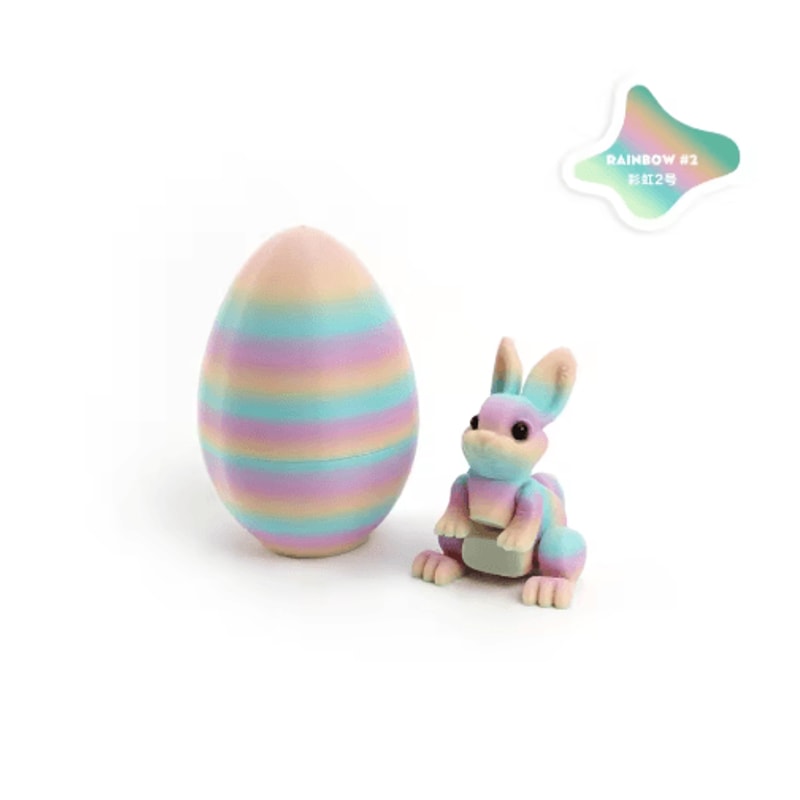 3D Printed Easter Rabbit Ornament With Egg Cute Desk Decor Kids Gift 26