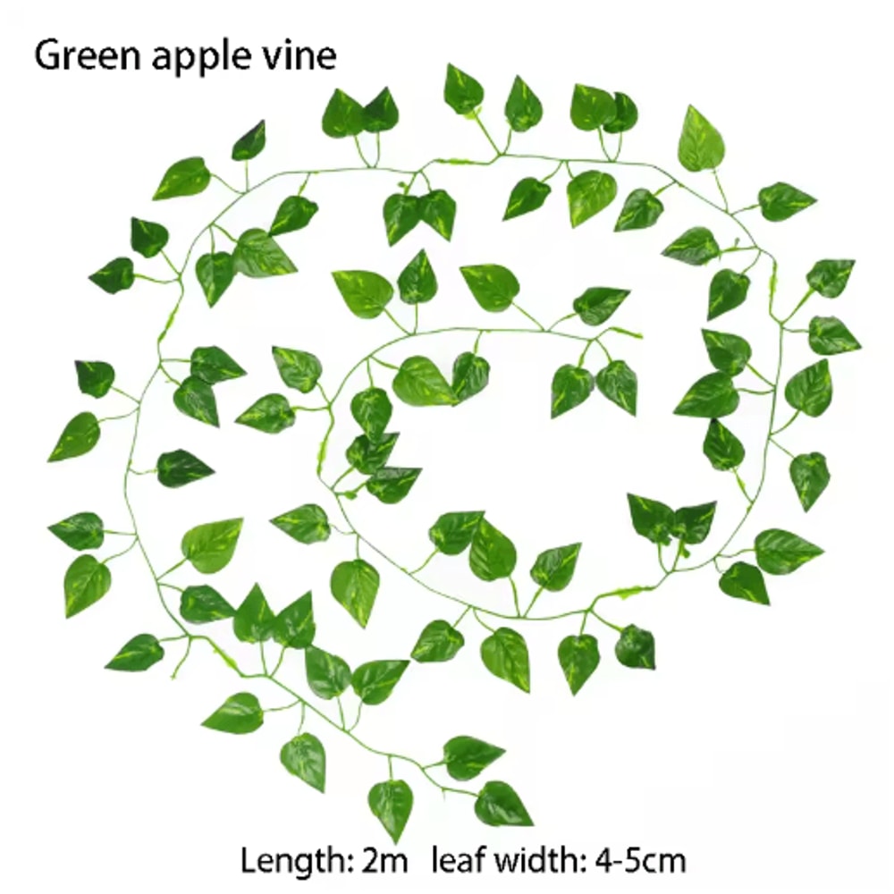 Artificial Ivy Leaves Garland Vines Fake Hanging Greenery For Wall Outdoor Decor 210M 1