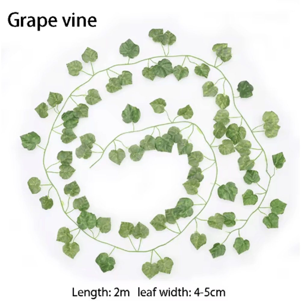 Artificial Ivy Leaves Garland Vines Fake Hanging Greenery For Wall Outdoor Decor 210M 3