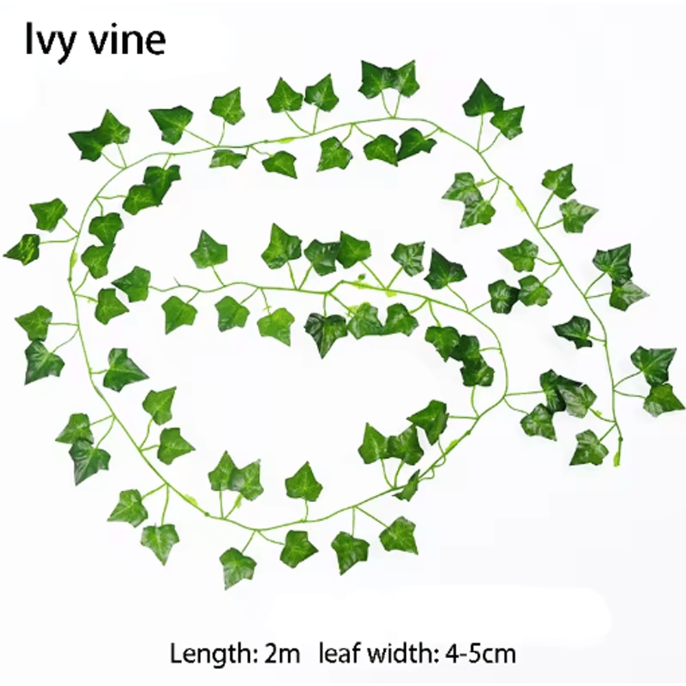 Artificial Ivy Leaves Garland Vines Fake Hanging Greenery For Wall Outdoor Decor 210M 4