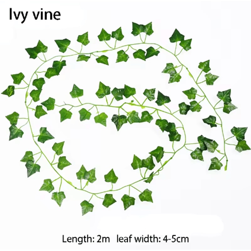 Artificial Ivy Leaves Garland Vines Fake Hanging Greenery For Wall Outdoor Decor 210M 4