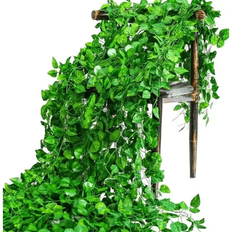 Artificial Ivy Leaves Garland Vines Fake Hanging Greenery For Wall Outdoor Decor 210M 8