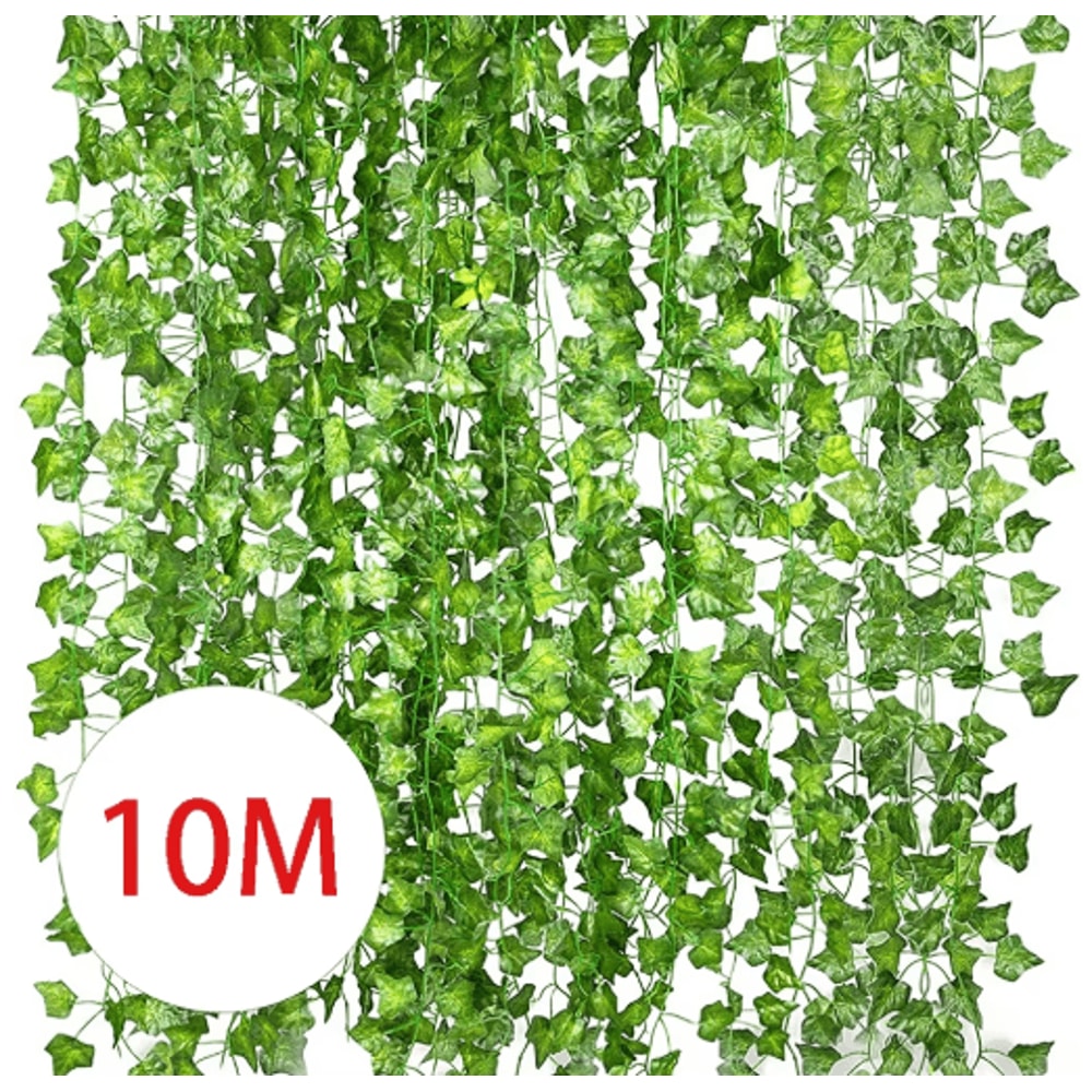 Artificial Ivy Leaves Garland Vines Fake Hanging Greenery For Wall Outdoor Decor 210M 0