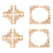 16pcs Decorative Wood Carving Appliques Set Wooden Corner Trim For Furniture Wall Decor 3