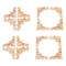 16pcs Decorative Wood Carving Appliques Set Wooden Corner Trim For Furniture Wall Decor 3