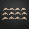 16pcs Decorative Wood Carving Appliques Set Wooden Corner Trim For Furniture Wall Decor 5