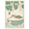 Japanese Cat Wall Art Retro Bathtub Cat Poster For Japandi Bathroom Decor 14