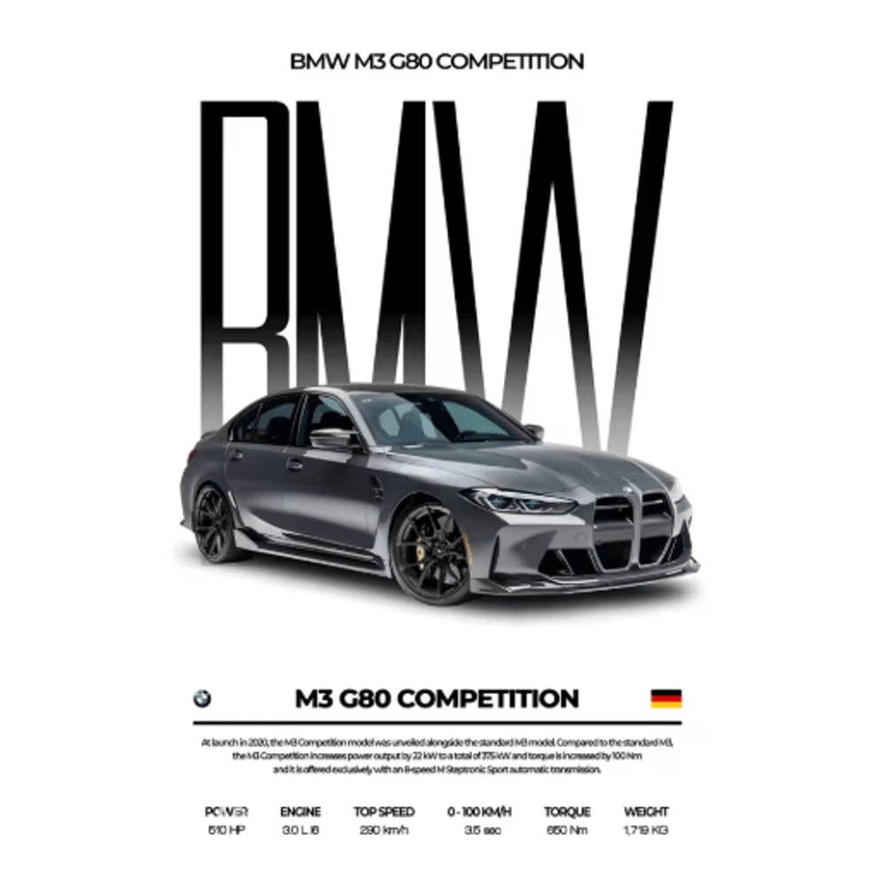 Luxury Supercar Wall Art Black Car Poster Modern Automotive Canvas Decor 11