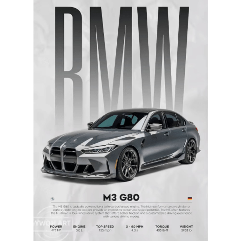 Luxury Supercar Wall Art Black Car Poster Modern Automotive Canvas Decor 14