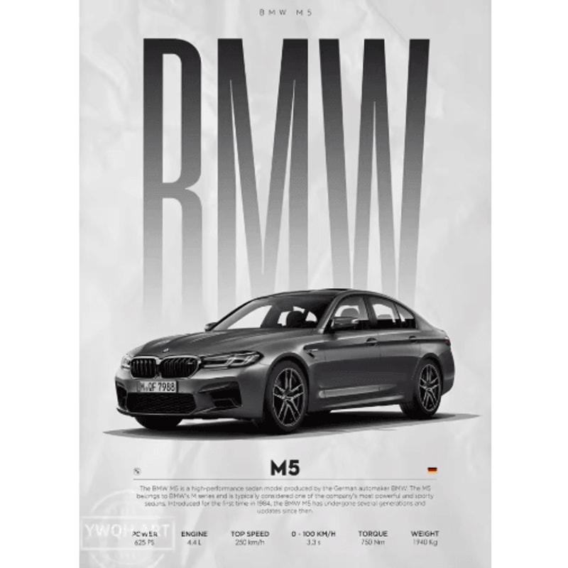 Luxury Supercar Wall Art Black Car Poster Modern Automotive Canvas Decor 15