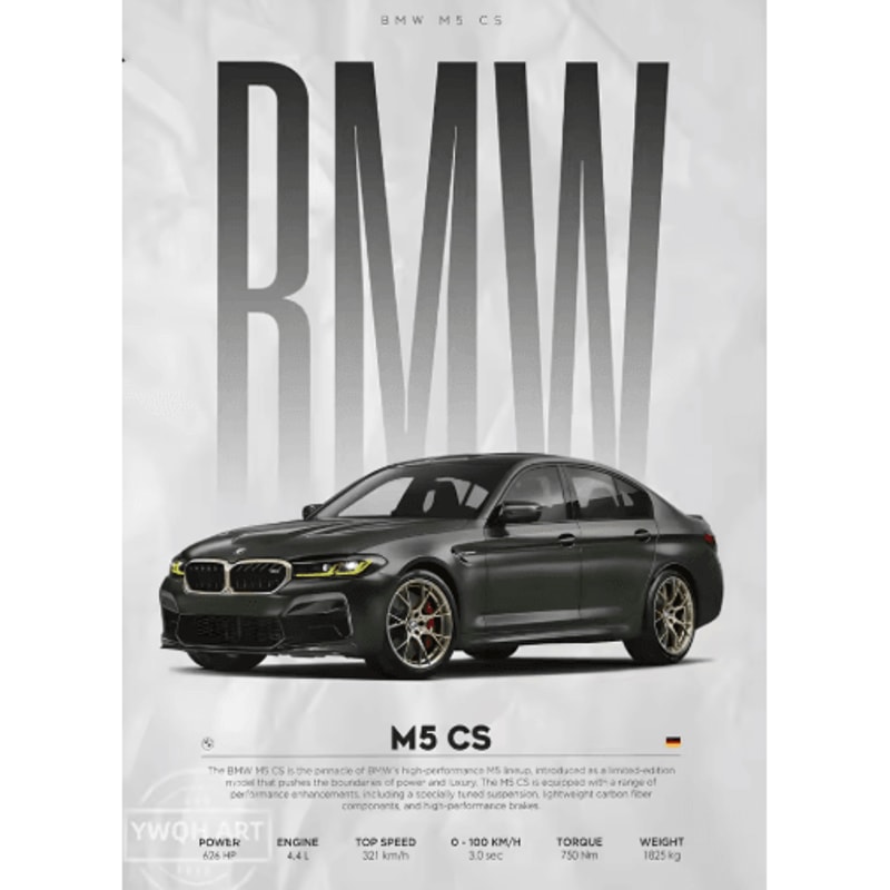 Luxury Supercar Wall Art Black Car Poster Modern Automotive Canvas Decor 8