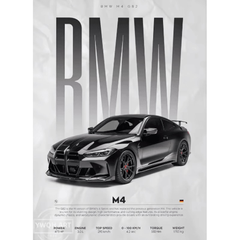 Luxury Supercar Wall Art Black Car Poster Modern Automotive Canvas Decor 9