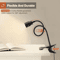 LED Reading Light USB ClipOn Book Light With Flexible Gooseneck Adjustable Brightness 5