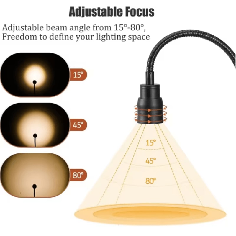 LED Reading Light USB ClipOn Book Light With Flexible Gooseneck Adjustable Brightness 6