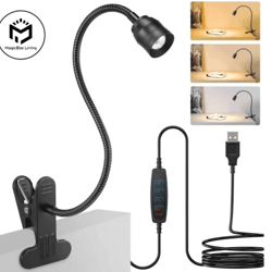 led reading light – usb clip-on book light with flexible gooseneck & adjustable brightness