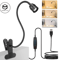 LED Reading Light USB ClipOn Book Light With Flexible Gooseneck Adjustable Brightness 0
