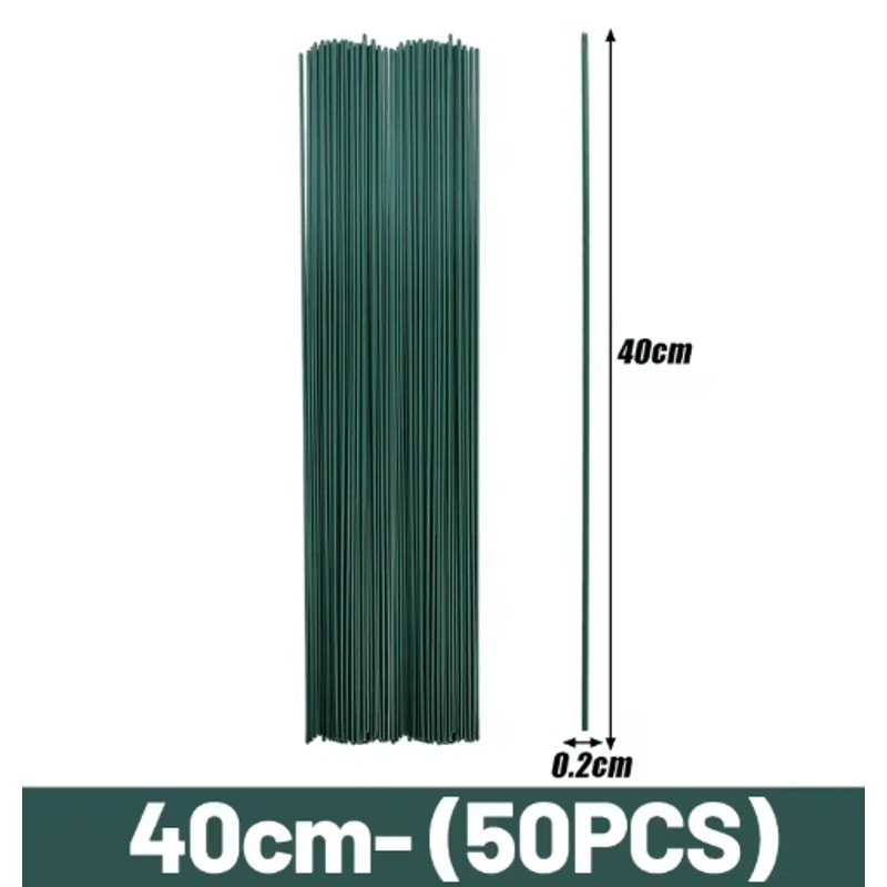 Artificial Flower Stems Bendable Wire DIY Floral Stems For Wedding Craft Decor 2