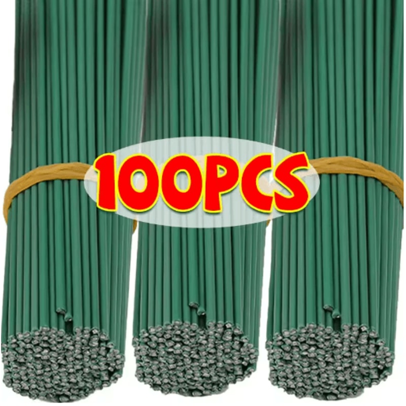 Artificial Flower Stems Bendable Wire DIY Floral Stems For Wedding Craft Decor 0