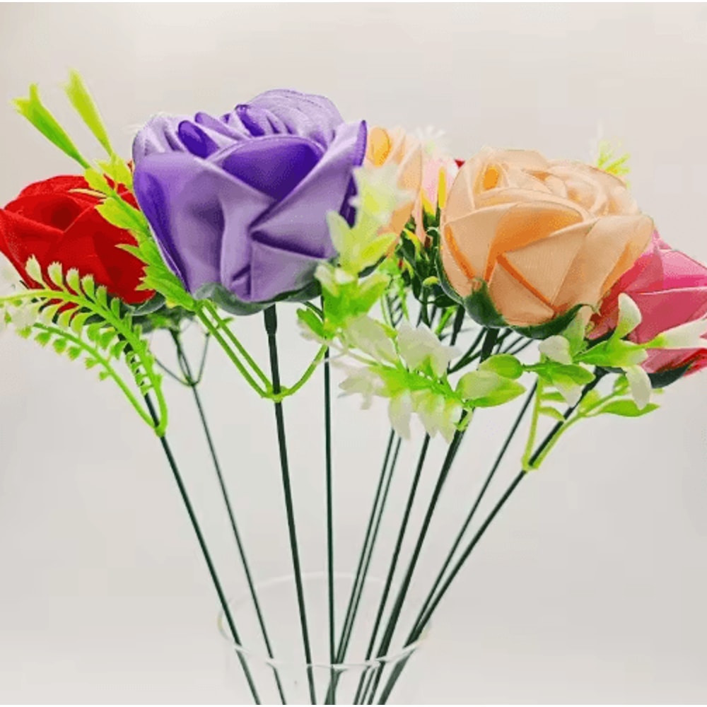 Artificial Flower Stems Bendable Wire DIY Floral Stems For Wedding Craft Decor 8