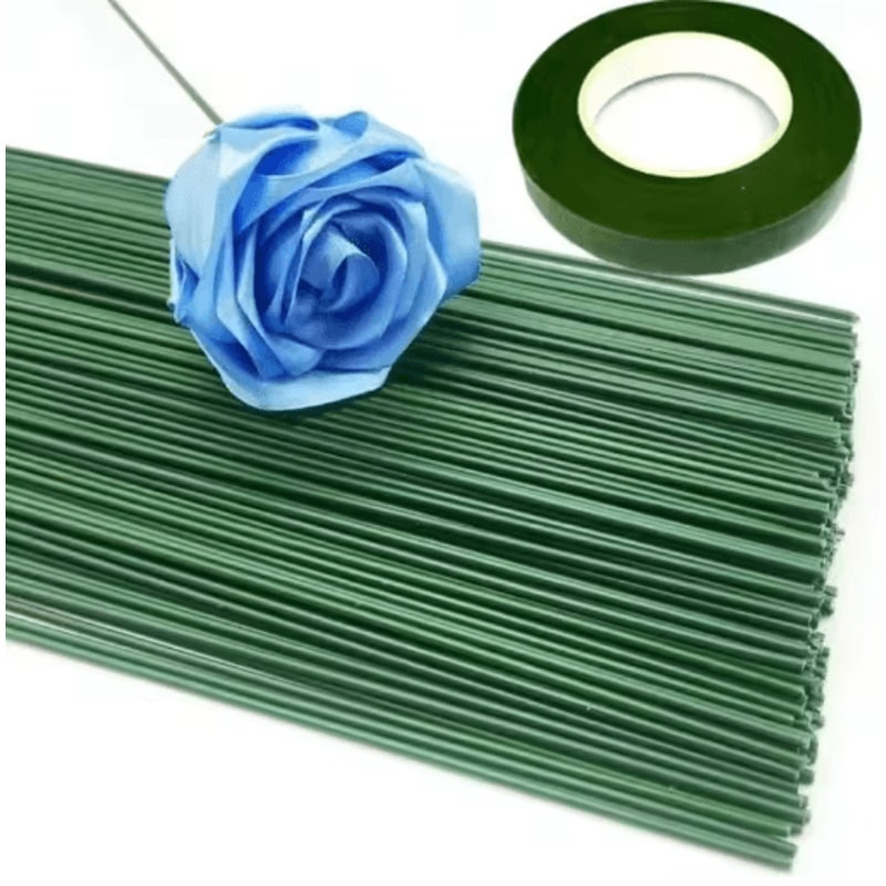 Artificial Flower Stems Bendable Wire DIY Floral Stems For Wedding Craft Decor 9