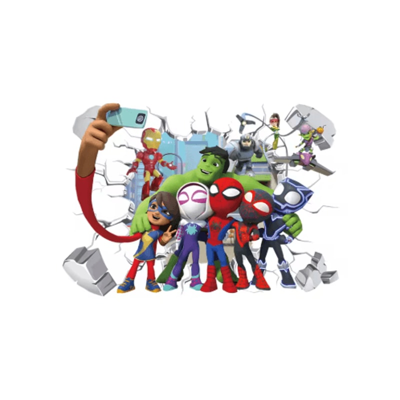 Spiderman Wall Stickers Cute Superhero PVC Wall Decals For Kids Room Decor 1