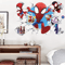 Spiderman Wall Stickers Cute Superhero PVC Wall Decals For Kids Room Decor 8