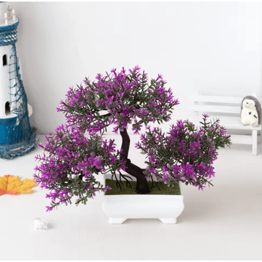 Artificial Bonsai Plant Mini Zen Garden Tabletop Tree For Home Office Decor 10
